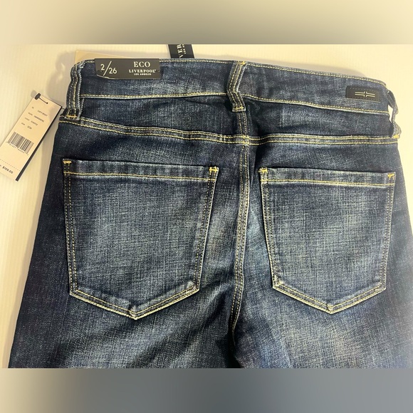 Liverpool Dark Blue Flare Jeans - Picture 3 of 9